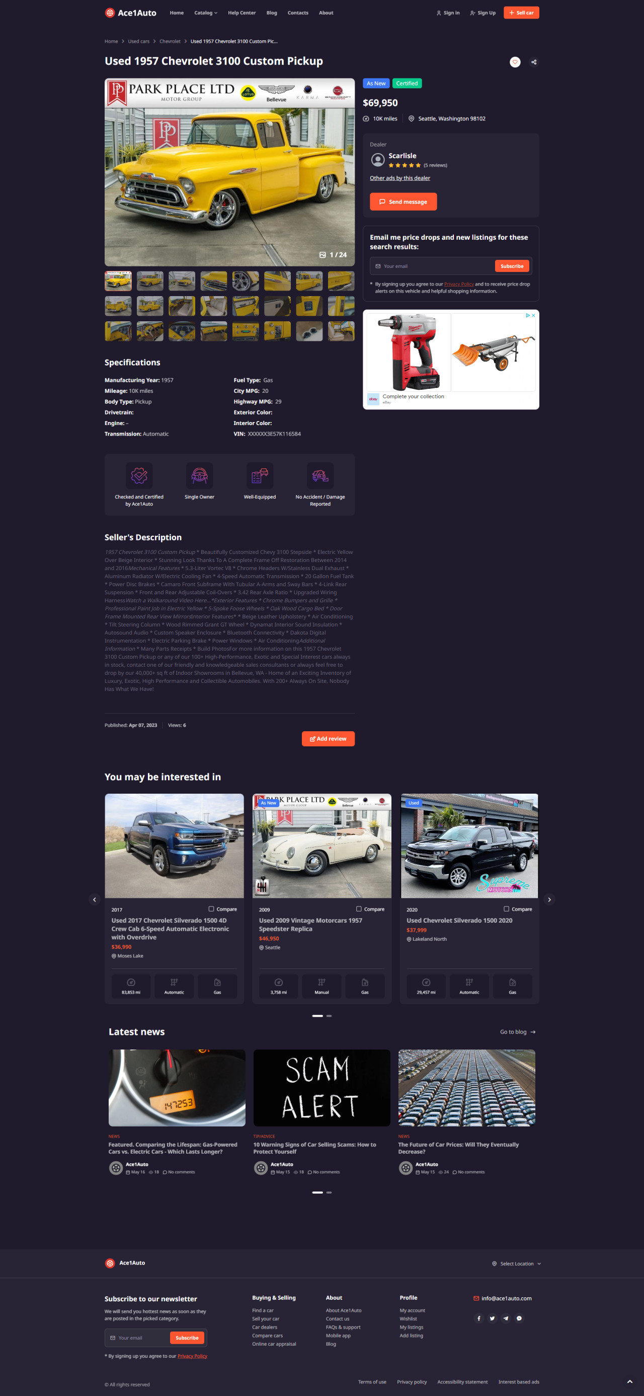 🚗 Ace1Auto.com – Digital Marketplace for Automotive Excellence